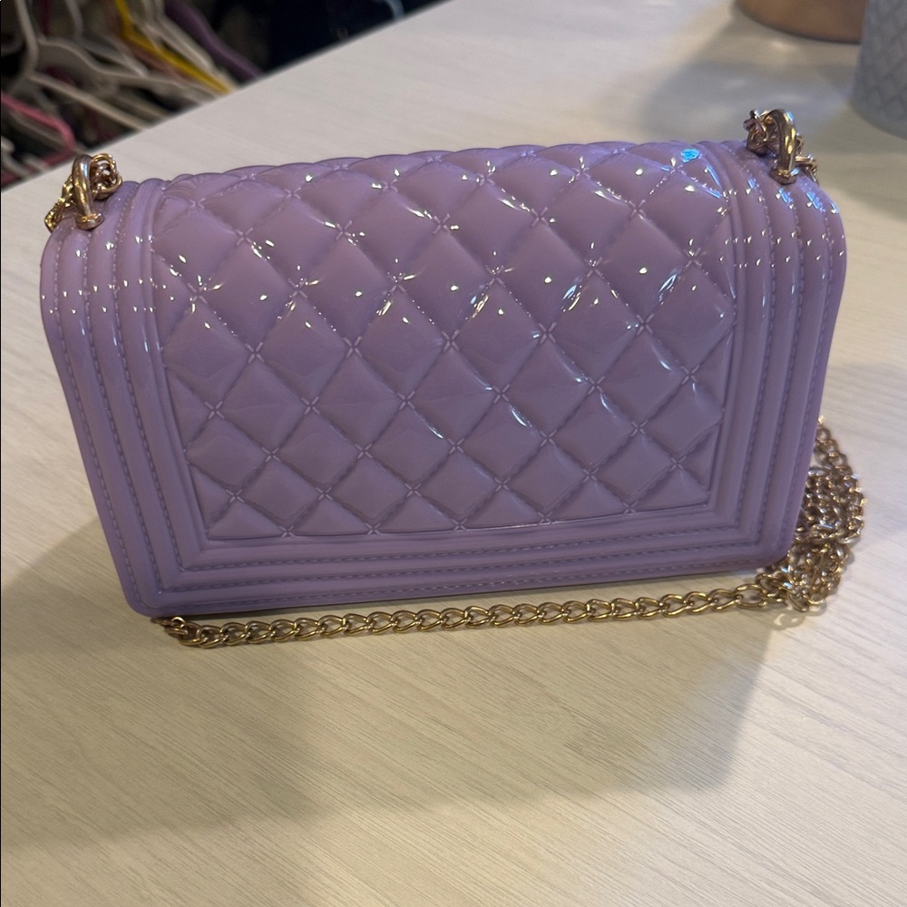 Lavender Quilted Chain Bag - Picture 3 of 7